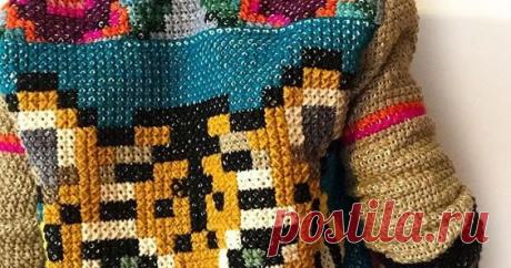 Haftowana kurtka  Kurtka haftowana krzyżykami