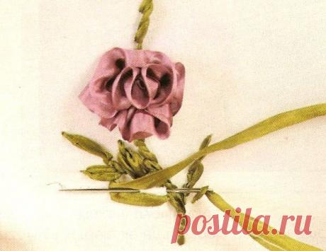 Вышивка лентами.