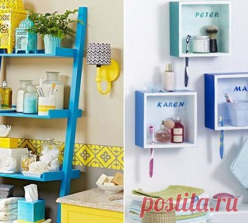 25 невероятно крутых идеи для тех, у кого маленькая ванная