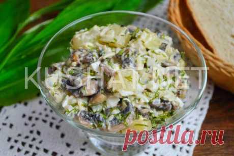 Салат с ананасами, грибами и сыром. Пошаговый рецепт с фото - Кушать нет