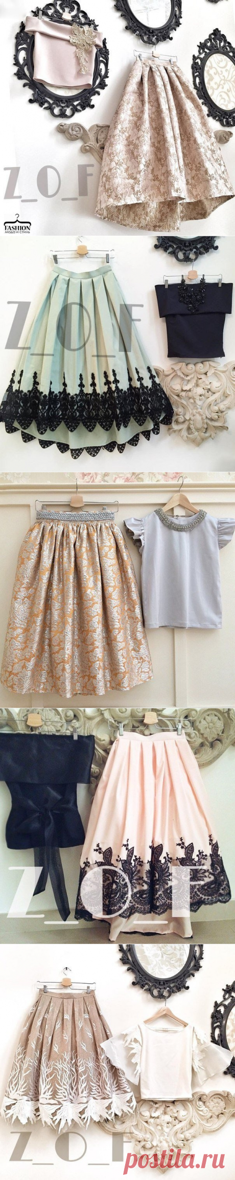 Роскошные образы с юбками миди
