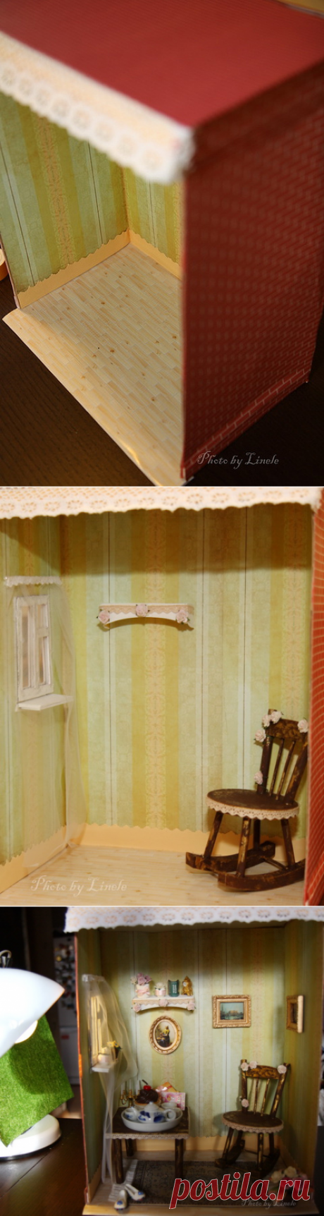 Как легко и просто сделать домик-диораму для куклы - Ярмарка Мастеров - ручная работа, handmade