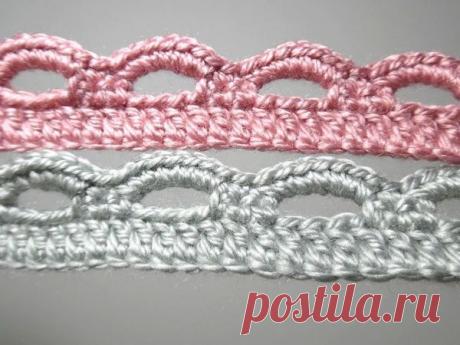 Мастер-класс: Как обвязать дугами край вязаного крючком изделия | Журнал Ярмарки Мастеров