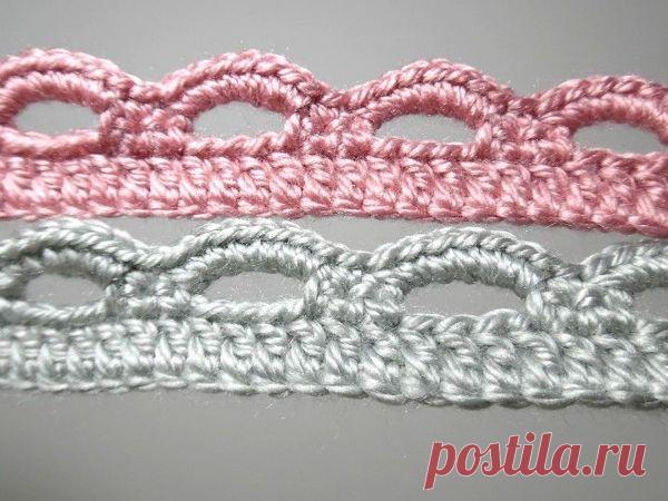 Мастер-класс: Как обвязать дугами край вязаного крючком изделия | Журнал Ярмарки Мастеров