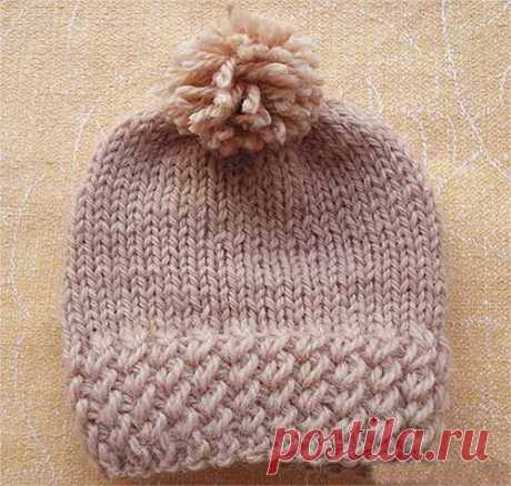 Интересная резинка спицами