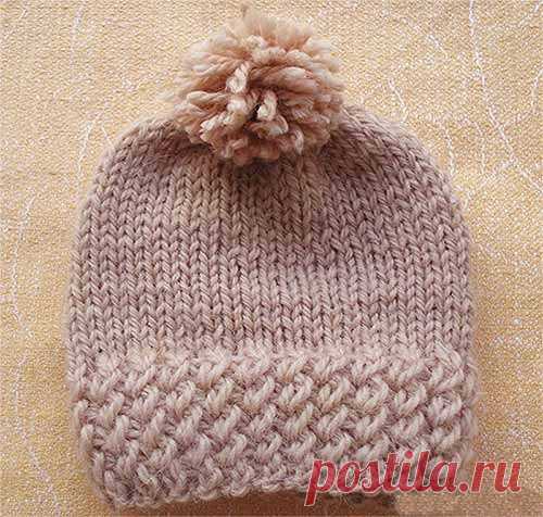 ​Интересная резинка спицами