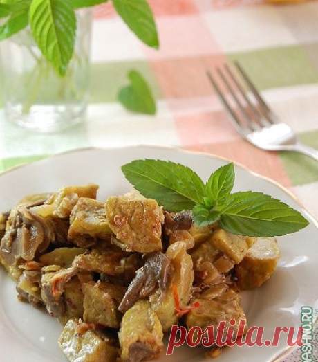Почти мясное блюдо : сразу и не поймешь, что это – баклажаны с грибами