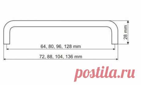 Стальная ручка-скоба GAMET для шкафов US10-0096-G0004 купить недорого