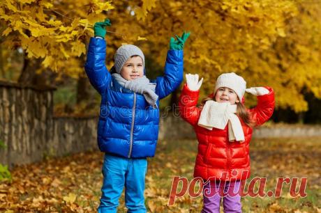 Осень и дети (42 картинки) ⭐ Забавник