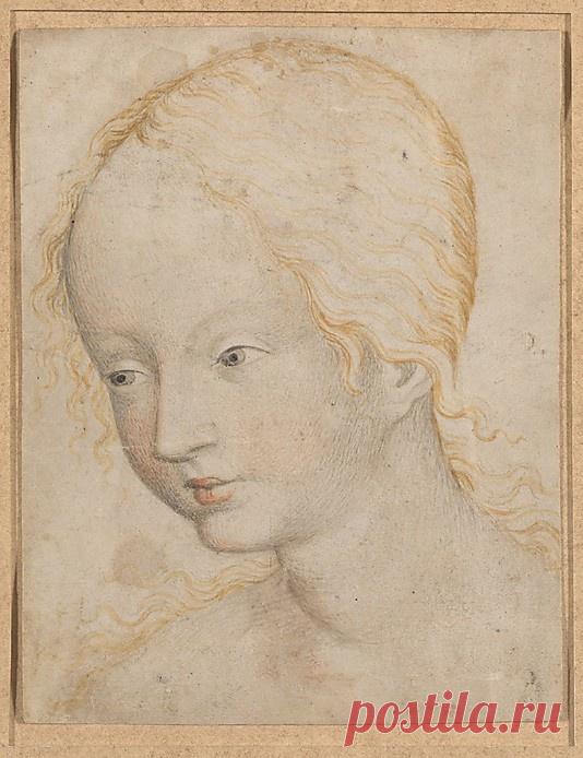 Anonymous, артистический, 15 - го века 
Голова женщины