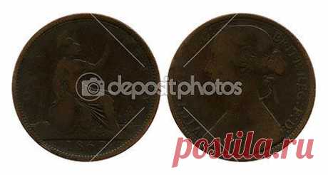 Penny, Great Britain, Victoria, 1862 — Стоковое фото © Vadim Vyazovikov #40471649