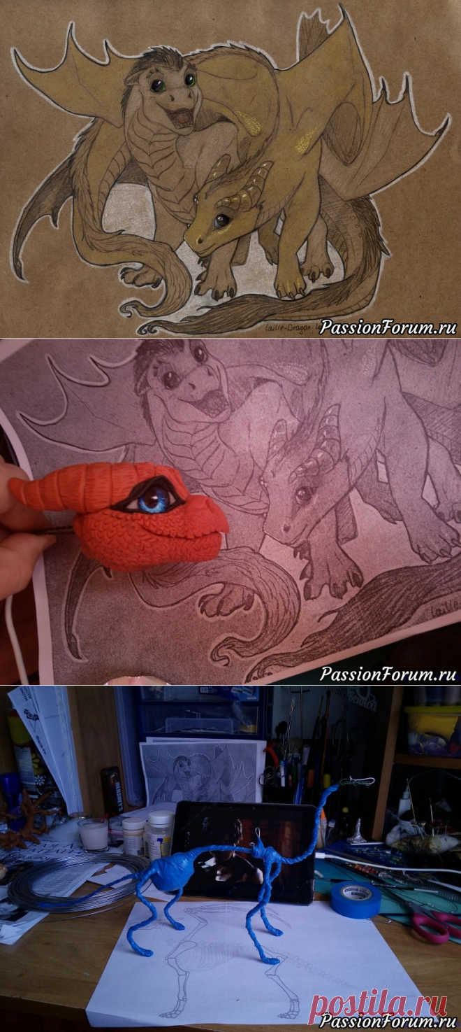 Дракончик Каэтра. От проволочки до готового зверя - запись пользователя DragoNita (Екатерина) в сообществе Мир  в категории Разнообразные игрушки ручной работы