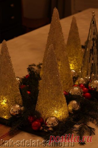 Как сделать елку из бисера: украшаем стол к празднику!