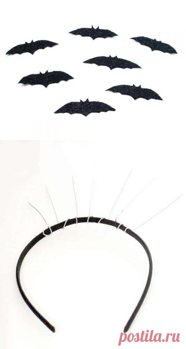 Костюм на Хэллоуин: Ободок для волос «Летучие мыши» своими руками | вТему