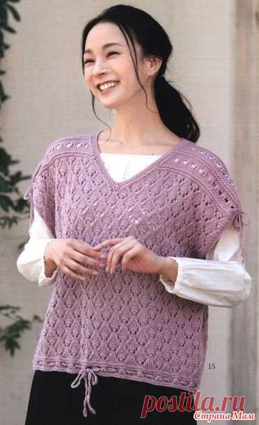 Модная безрукавка(два цвета). Спицы. - ВЯЗАНАЯ МОДА+ ДЛЯ НЕМОДЕЛЬНЫХ ДАМ - Страна Мам