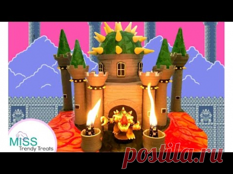 SUPER MARIO BOWSER CASTLE CAKE COLLAB w/ FANTASY FOOD SHOW! - MISS TRENDY TREATS