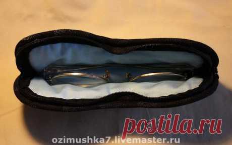 Купить Очечник Ханакикко - очешник, ручная вышивка, очки, японский стиль, Вышивка сашико