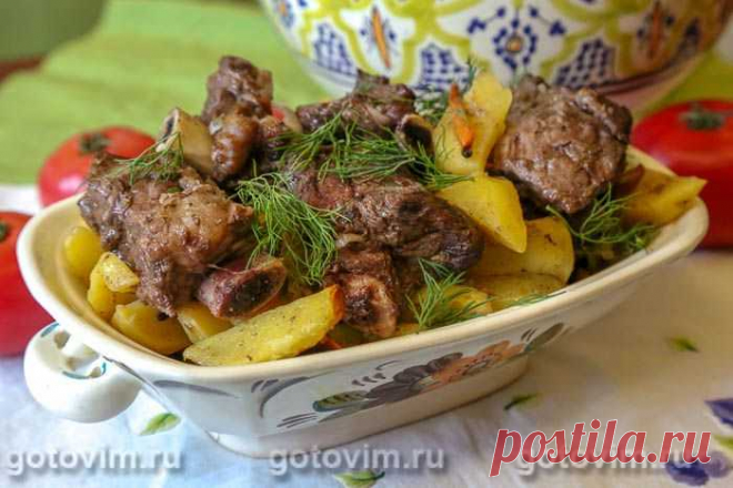 Говяжьи ребрышки с картошкой, запеченные в пакете. Рецепт с фото - Домашние рецепты приготовления вкусных блюд