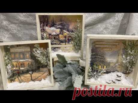DIY Christmas Shadow Boxes