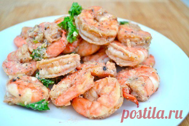 Креветки с чесночным соусе | Вкуснолог...