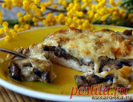 Куриное филе с грибами и сыром