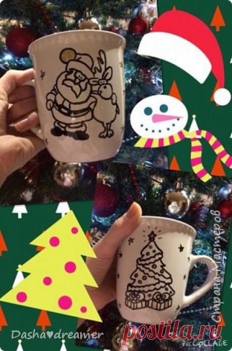 МК. Перевод рисунка на кружку. Новогодняя кружка