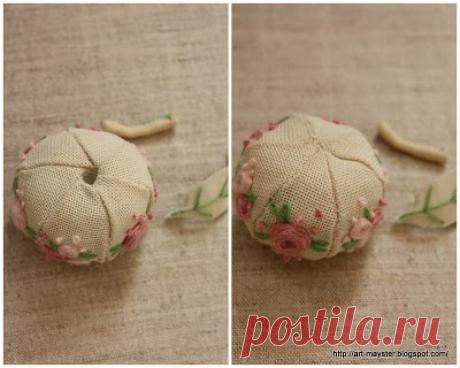 Вышитые яблочки-бискорню. Новогодние и волшебные...