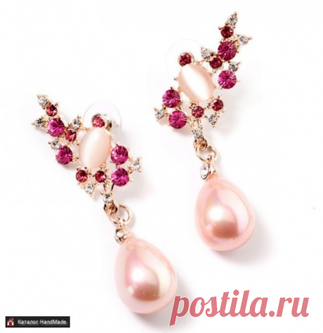 Серьги 'Пурпурный соблазн' ручной работы купить в Минске и Беларуси, цены на HandMade