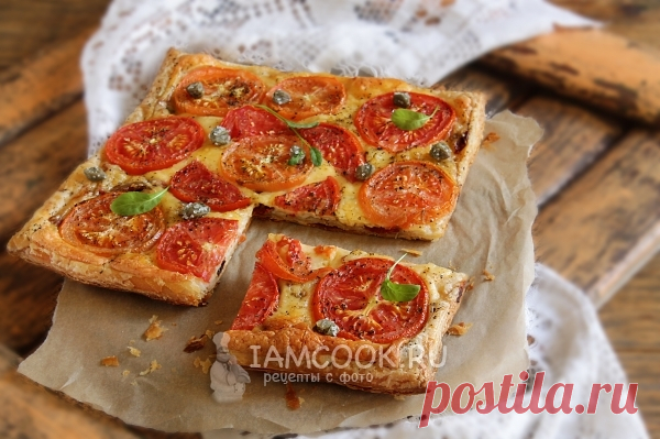 Пирог с помидорами и сыром