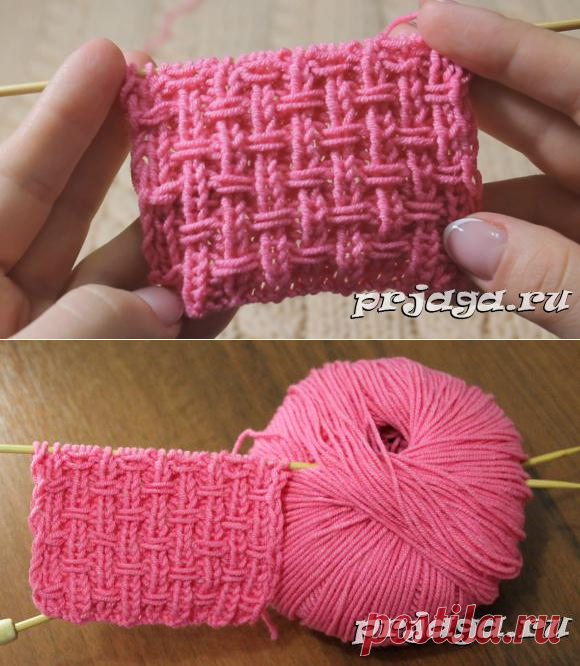 Узор с перетяжками спицами