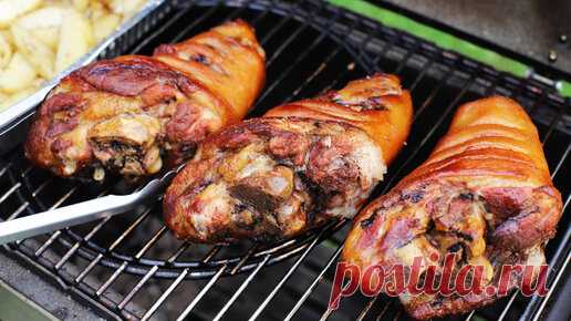 Показываю как вкусно приготовить рульки на угольном гриле(делюсь рецептом) | СЕНЯ В ДЕЛЕ | Дзен