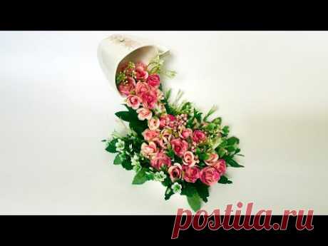 DIY Парящая чашка с цветами | DIY Floating Cup with flowers - YouTube