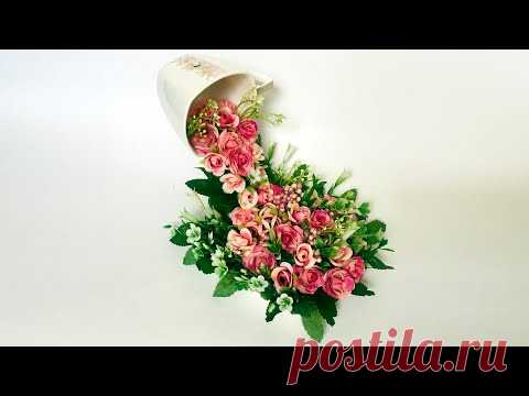 DIY Парящая чашка с цветами | DIY Floating Cup with flowers - YouTube