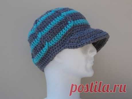 Hat Brim / Peak Crochet Tutorial - YouTube