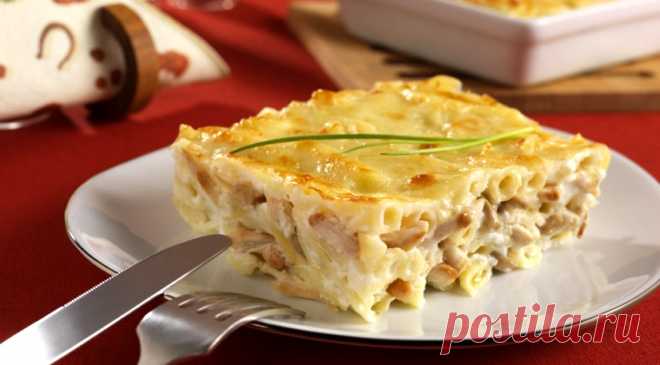 Запеканка из макарон с курицей и грибами
Постой рецепт приготовления вкусной запеканки из макарон с курицей, сыром и грибами.
