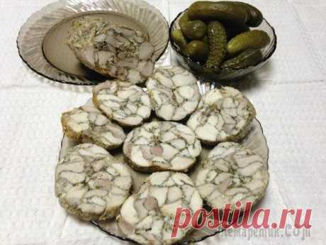 Мраморный рулет из курицы