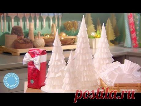 How to Make a Coffee-Filter Tree - Martha Stewart - YouTube
