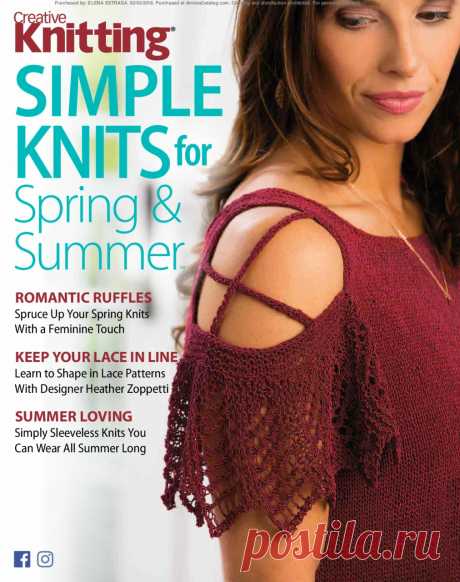 Журнал "Creative Knitting" - Simple Knits for Spring & Summer 2018г