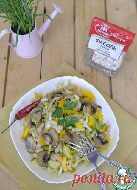 Салат из фасоли с пекинской капустой – кулинарный рецепт