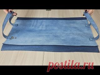 Очень просто сшить сумку-тоут из старых джинсов за 30 минут!