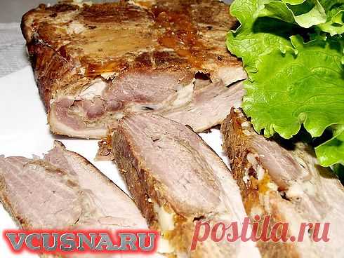 Свиная грудинка маринованная.