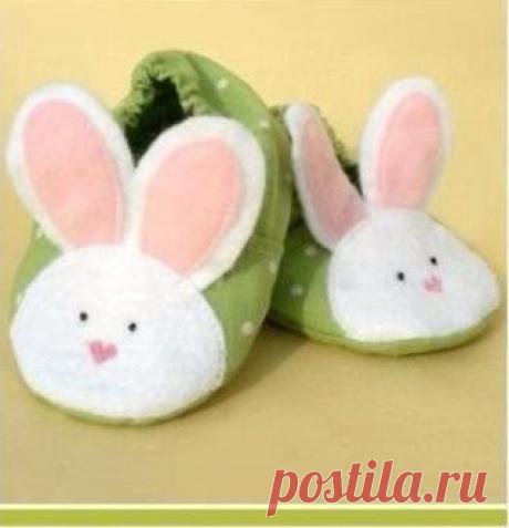 Детские тапочки. Выкройка.