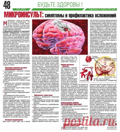 Микроинсульт: симптомы и профилактика осложнений