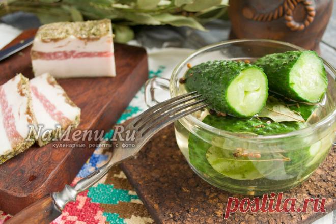 Малосольные огурцы в банке в холодной воде на 3 литровую банку