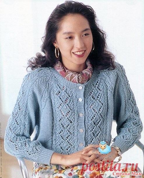Жакет\реглан с ажурными дорожками. Спицы. - ВЯЗАНАЯ МОДА+ ДЛЯ НЕМОДЕЛЬНЫХ ДАМ - Страна Мам