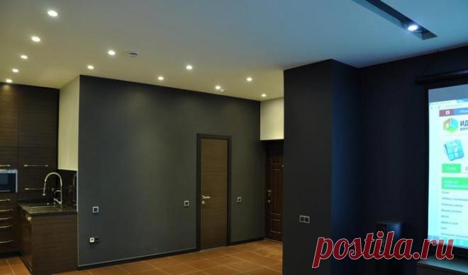 Черный цвет в интерьере - холостяцкая квартира