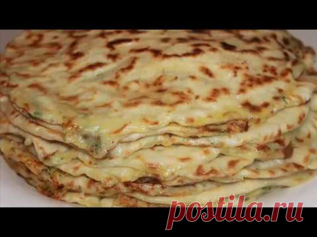 Лепешки с картошкой на кефире, очень вкусные!