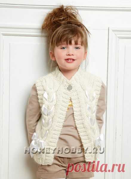 вязаный жилет для девочки 10 лет » Петля - вязание на все случаи жизни!