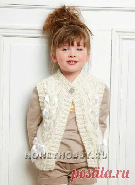вязаный жилет для девочки 10 лет » Петля - вязание на все случаи жизни!
