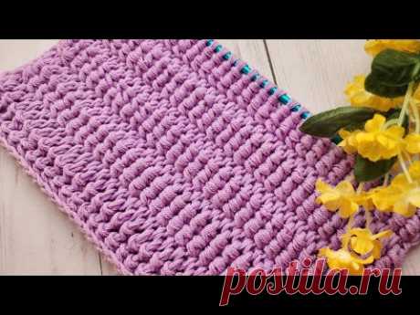 Fall 2024 ~ Moonlit Loops: Graceful Tunisian Crochet Pattern in Lilac Elegance